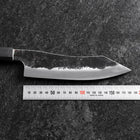 Bunka White Steel #2 Stainless Clad Kurouchi Black Ishime Urushi Handle 180mm-[Musashi]-[Japanese-Kitchen-Knives]