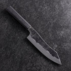 Bunka White Steel #2 Stainless Clad Kurouchi Black Ishime Urushi Handle 180mm-[Musashi]-[Japanese-Kitchen-Knives]