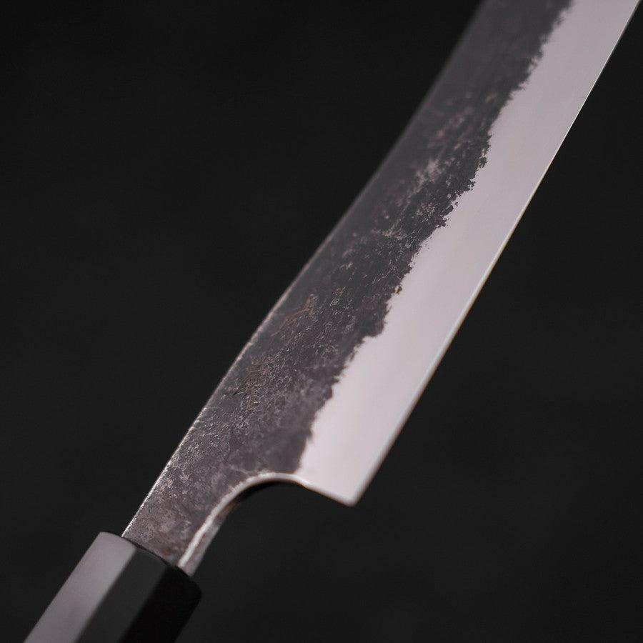 Bunka White Steel #2 Stainless Clad Kurouchi Buffalo Teak Handle 180mm (7”)