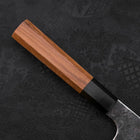 Bunka White Steel #2 Stainless Clad Kurouchi Buffalo Teak Handle 180mm-[Musashi]-[Japanese-Kitchen-Knives]