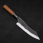 Bunka White Steel #2 Stainless Clad Kurouchi Buffalo Teak Handle 180mm-[Musashi]-[Japanese-Kitchen-Knives]
