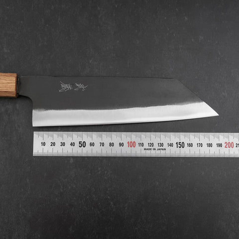 Bunka White Steel #2 Kurouchi Oak Handle 190mm-[Musashi]-[Japanese-Kitchen-Knives]