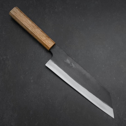 Bunka White Steel #2 Kurouchi Oak Handle 190mm-[Musashi]-[Japanese-Kitchen-Knives]