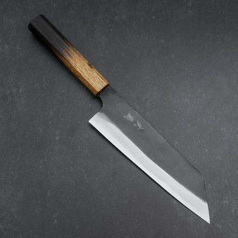 Bunka White Steel #2 Kurouchi Yaki Urushi Handle 190mm-[Musashi]-[Japanese-Kitchen-Knives]