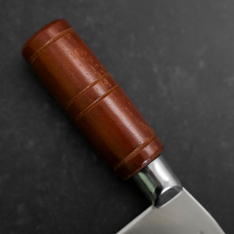 Chinese Cleaver Clad SK Steel Polished Round Handle 205mm-[Musashi]-[Japanese-Kitchen-Knives]