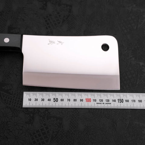 Chopper Molybdenum Polished Black Handle 150mm-[Musashi]-[Japanese-Kitchen-Knives]
