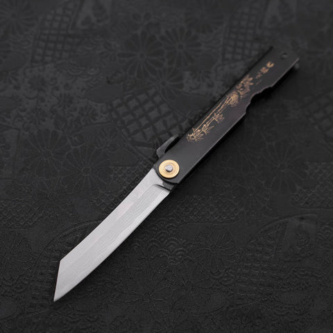 Higonokami Damasco Negro Aogami 100 mm