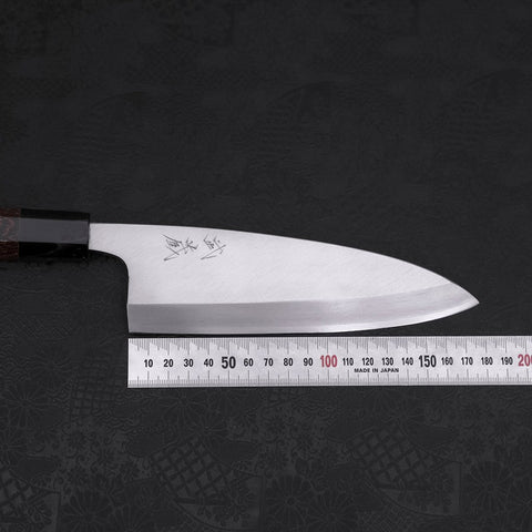 Deba AUS-10 Polished Buffalo Wenge Handle 180mm-[Musashi]-[Japanese-Kitchen-Knives]