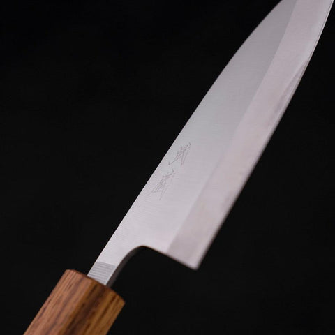 Deba AUS-8 Polished Oak Handle 120mm (4.7”)-[Musashi]-[Japanese-Kitchen-Knives]