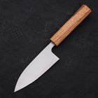 Deba AUS-8 Polished Oak Handle 120mm-[Musashi]-[Japanese-Kitchen-Knives]