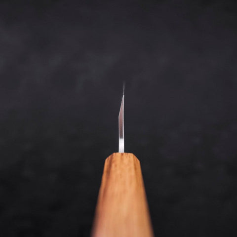 Deba AUS-8 Polished Oak Handle 120mm-[Musashi]-[Japanese-Kitchen-Knives]