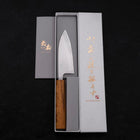 Deba AUS-8 Polished Oak Handle 120mm-[Musashi]-[Japanese-Kitchen-Knives]