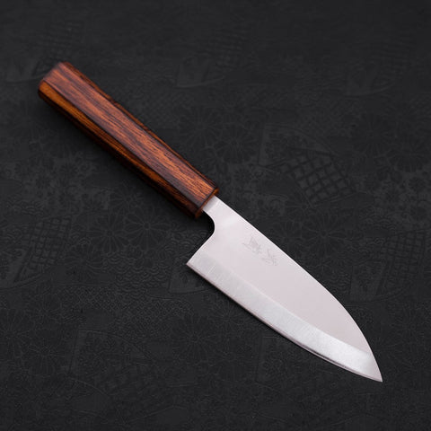 Deba AUS-8 Polished Sumi Urushi Handle 120mm-[Musashi]-[Japanese-Kitchen-Knives]