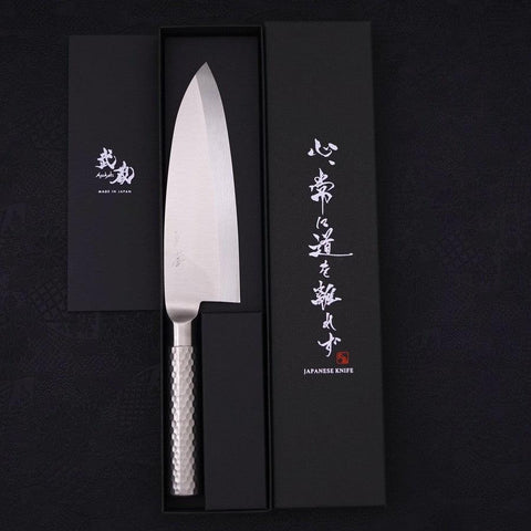 Deba All-Stainless Pure-Molybdenum 180mm (7”)-[Musashi]-[Japanese-Kitchen-Knives]