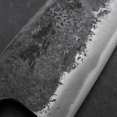 Deba Blue Steel #2 Kurouchi Buffalo Magnolia Handle 170mm (6.7”)-[Musashi]-[Japanese-Kitchen-Knives]