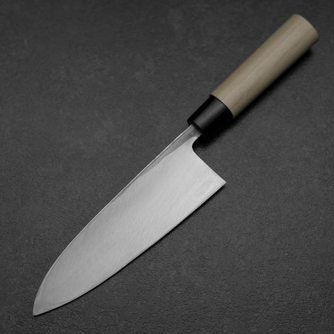 Deba Blue Steel #2 Kurouchi Magnolia Handle 180mm-[Musashi]-[Japanese-Kitchen-Knives]