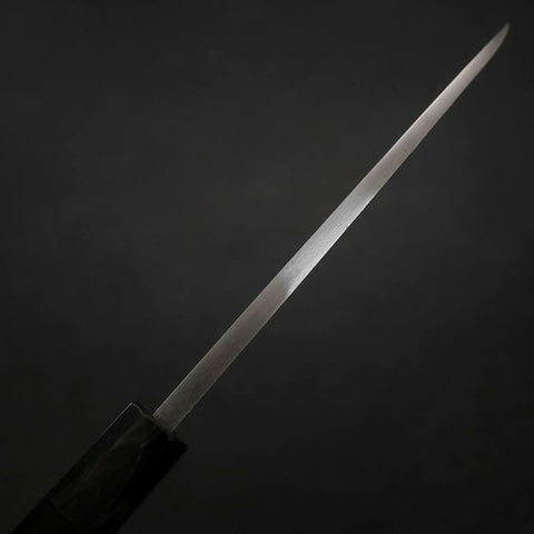 Deba Blue Steel #2 Suminagashi Buffalo Ebony Handle 150mm (5.9”)-[Musashi]-[Japanese-Kitchen-Knives]
