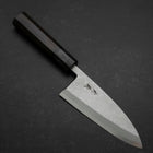 Deba Blue Steel #2 Suminagashi Buffalo Ebony Handle 150mm (5.9”)-[Musashi]-[Japanese-Kitchen-Knives]