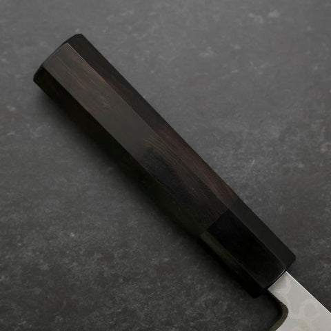 Deba Blue Steel #2 Suminagashi Buffalo Ebony Handle 165mm (6.5”)-[Musashi]-[Japanese-Kitchen-Knives]