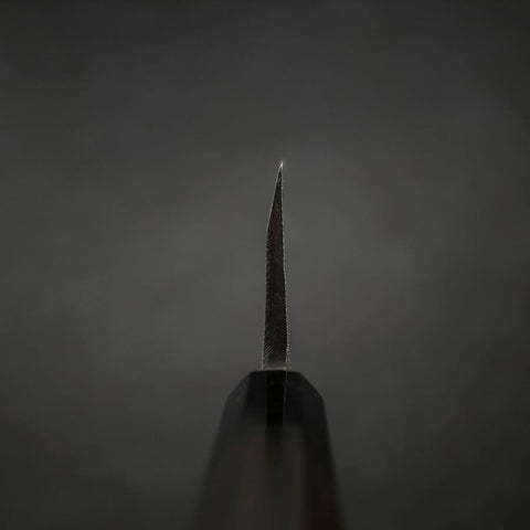 Deba Blue Steel #2 Suminagashi Buffalo Ebony Handle 180mm (7”)-[Musashi]-[Japanese-Kitchen-Knives]
