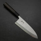 Deba Blue Steel #2 Suminagashi Buffalo Ebony Handle 180mm (7”)-[Musashi]-[Japanese-Kitchen-Knives]