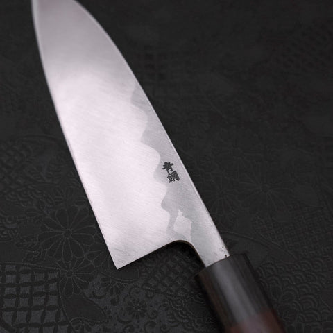 Deba Blue Steel #2 Damascus Shitan Handle 150mm-[Musashi]-[Japanese-Kitchen-Knives]
