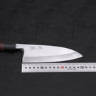 Deba Blue Steel #2 Damascus Shitan Handle 150mm-[Musashi]-[Japanese-Kitchen-Knives]