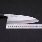 Deba Blue Steel #2 Damascus Shitan Handle 165mm-[Musashi]-[Japanese-Kitchen-Knives]
