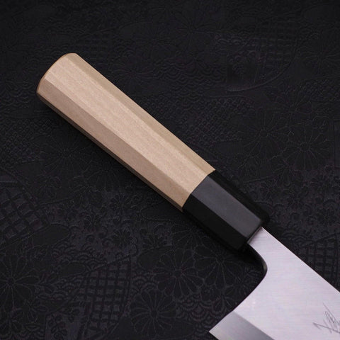 Deba Blue Steel #2 Kasumi Buffalo Magnolia Handle 165mm-[Musashi]-[Japanese-Kitchen-Knives]