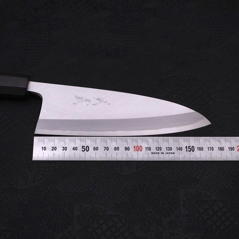 Deba Blue Steel #2 Kasumi Buffalo Magnolia Handle 165mm-[Musashi]-[Japanese-Kitchen-Knives]