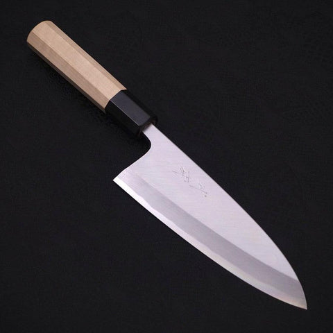Deba Blue Steel #2 Kasumi Buffalo Magnolia Handle 180mm-[Musashi]-[Japanese-Kitchen-Knives]