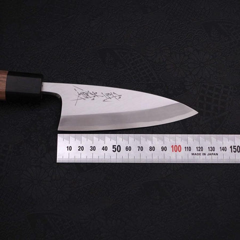 Deba Blue Steel #2 Kasumi Walnut Handle 120mm-[Musashi]-[Japanese-Kitchen-Knives]