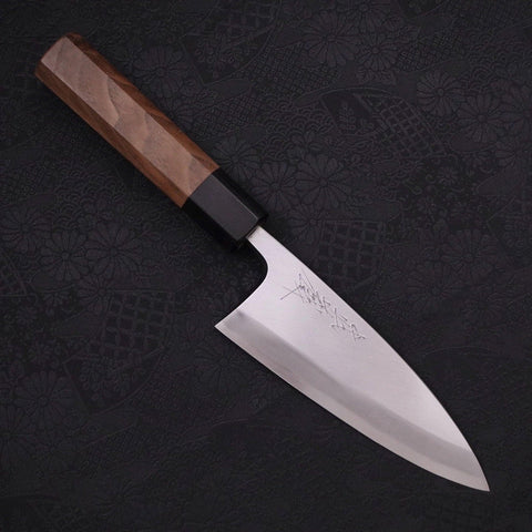 Deba Blue Steel #2 Kasumi Walnut Handle 135mm-[Musashi]-[Japanese-Kitchen-Knives]