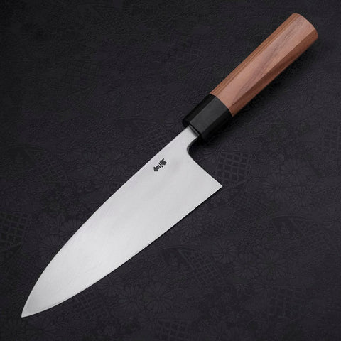 Deba Blue Steel #2 Kasumi Walnut Handle 195mm-[Musashi]-[Japanese-Kitchen-Knives]