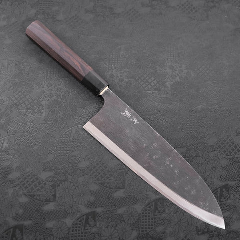 Deba Blue Steel #2 Kurouchi Buffalo Ebony Handle 240mm - Thin-[Musashi]-[Japanese-Kitchen-Knives]