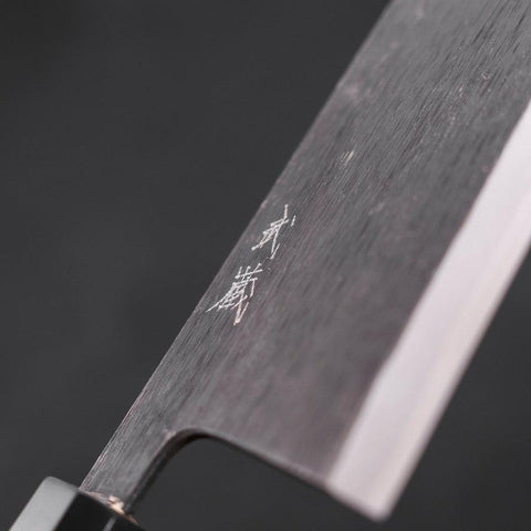 Deba Blue Steel #2 Kurouchi Buffalo Ebony Handle 270mm - Thin-[Musashi]-[Japanese-Kitchen-Knives]