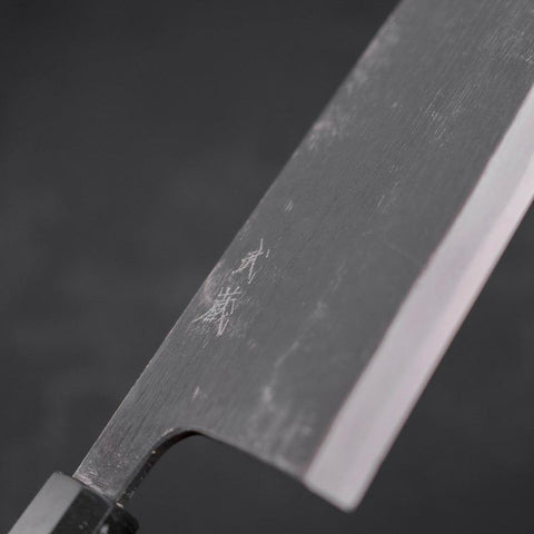 Deba Blue Steel #2 Kurouchi Buffalo Ebony Handle 300mm - Thick-[Musashi]-[Japanese-Kitchen-Knives]