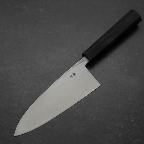 Deba Blue Steel #2 Suminagashi Mango de Ébano con cuerno de Búfalo 165mm