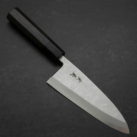 Deba Blue Steel #2 Suminagashi Mango de Ébano con cuerno de Búfalo 165mm
