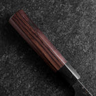 Deba Double Bevel Blue Steel #2 Kurouchi Shitan Handle 150mm (5.9”)-[Musashi]-[Japanese-Kitchen-Knives]