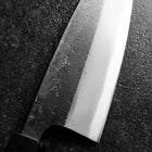Deba Double Bevel Blue Steel #2 Kurouchi Shitan Handle 150mm-[Musashi]-[Japanese-Kitchen-Knives]
