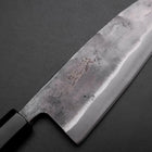 Deba Double Bevel White Steel #2 Kurouchi Buffalo Magnolia Handle 180mm (7”)-[Musashi]-[Japanese-Kitchen-Knives]