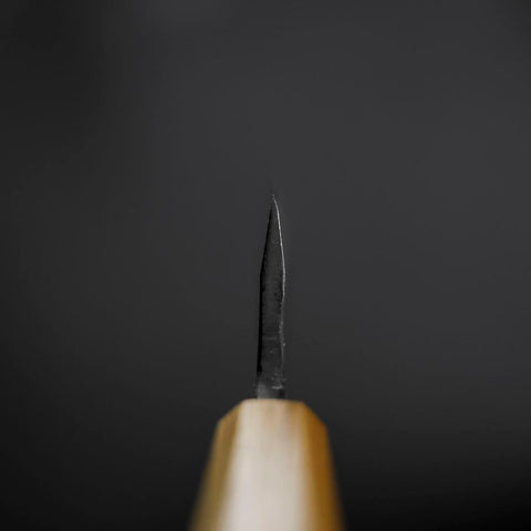Deba Double Bevel White Steel #2 Kurouchi Oak Handle 120mm (4.7”)-[Musashi]-[Japanese-Kitchen-Knives]