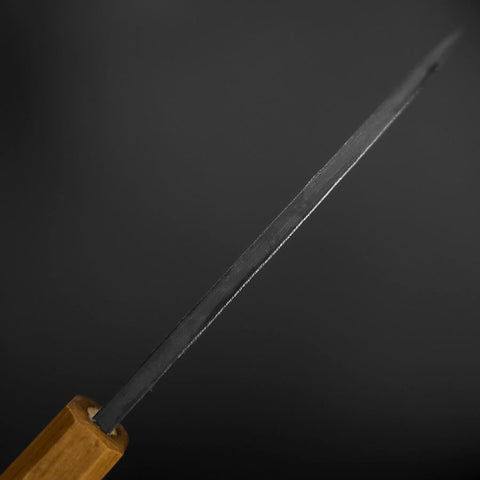 Deba Double Bevel White Steel #2 Kurouchi Oak Handle 120mm (4.7”)-[Musashi]-[Japanese-Kitchen-Knives]