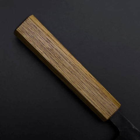 Deba Double Bevel White Steel #2 Kurouchi Oak Handle 120mm (4.7”)-[Musashi]-[Japanese-Kitchen-Knives]