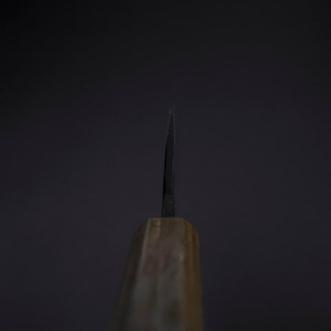 Deba Double Bevel White Steel #2 Kurouchi Oak Handle 130mm (5.1”)-[Musashi]-[Japanese-Kitchen-Knives]