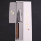 Deba Double Bevel White Steel #2 Kurouchi Sumi Urushi Handle 105mm-[Musashi]-[Japanese-Kitchen-Knives]