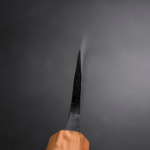 Deba Double Bevel White Steel #2 Kurouchi Oak Handle 180mm-[Musashi]-[Japanese-Kitchen-Knives]