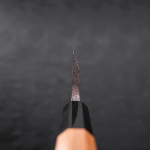 Deba Left Hand AUS-10 Polished Buffalo Teak Handle 165mm-[Musashi]-[Japanese-Kitchen-Knives]