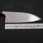 Deba Left Hand AUS-10 Polished Buffalo Teak Handle 165mm-[Musashi]-[Japanese-Kitchen-Knives]